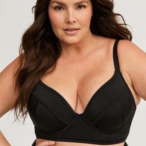 torrid Black Wireless Swim Bra